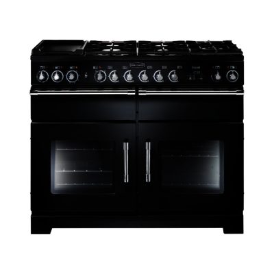 Rangemaster Excel 110cm Dual Fuel 80520 Range Cooker in Gloss Black with FSD Hob